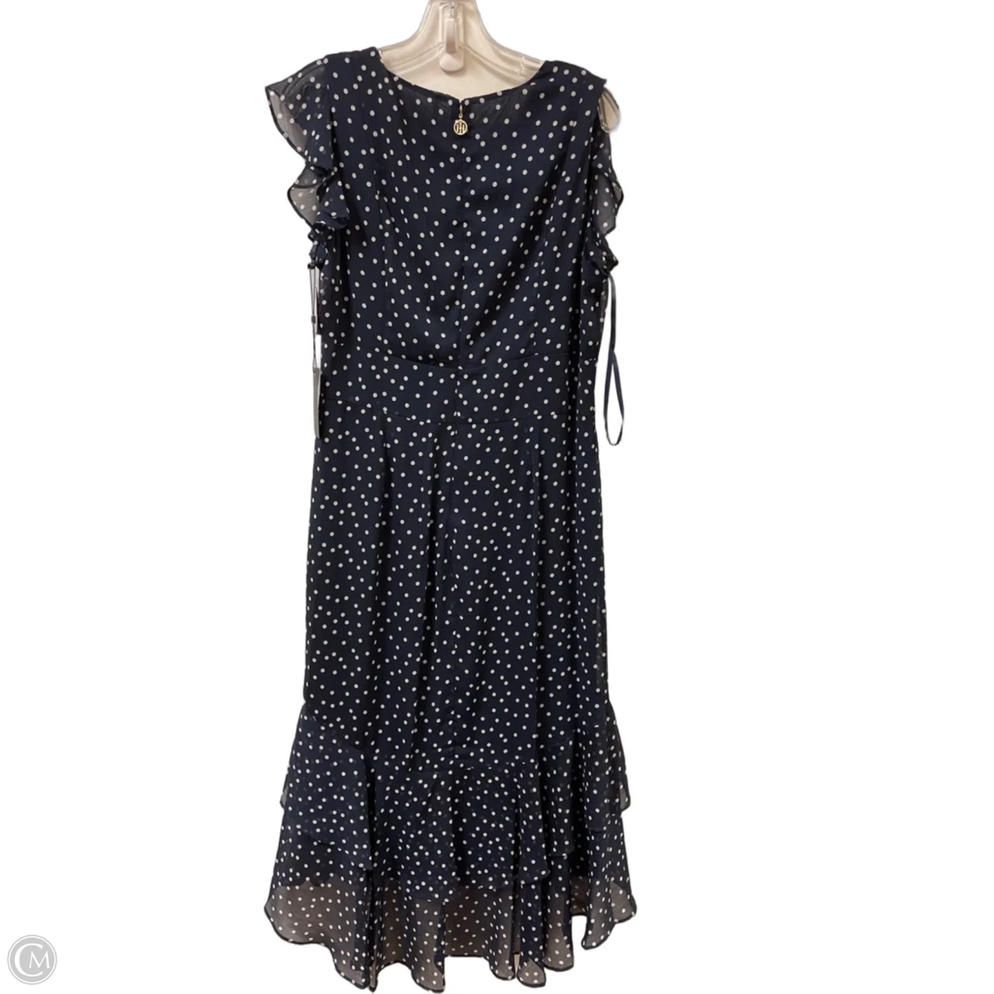 Dress Casual Maxi By Tommy Hilfiger In Polkadot Pattern, Size: L
