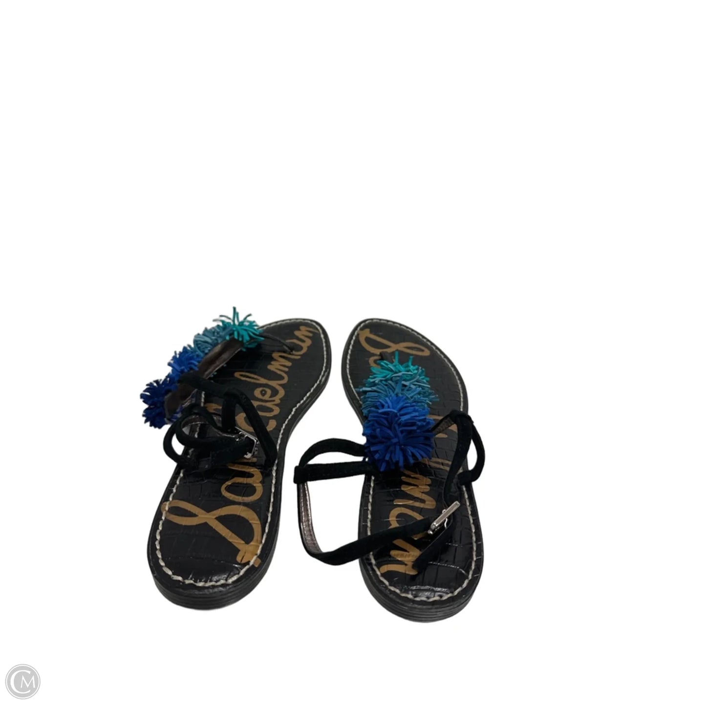 Sandals Flats By Sam Edelman In Black & Blue, Size: 9.5