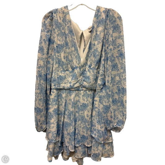 Dress Casual Short By Arula In Blue & White, Size: 2x