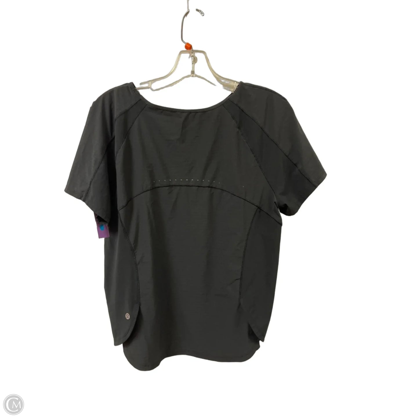 Athletic Top Short Sleeve By Lululemon In Black, Size: 10