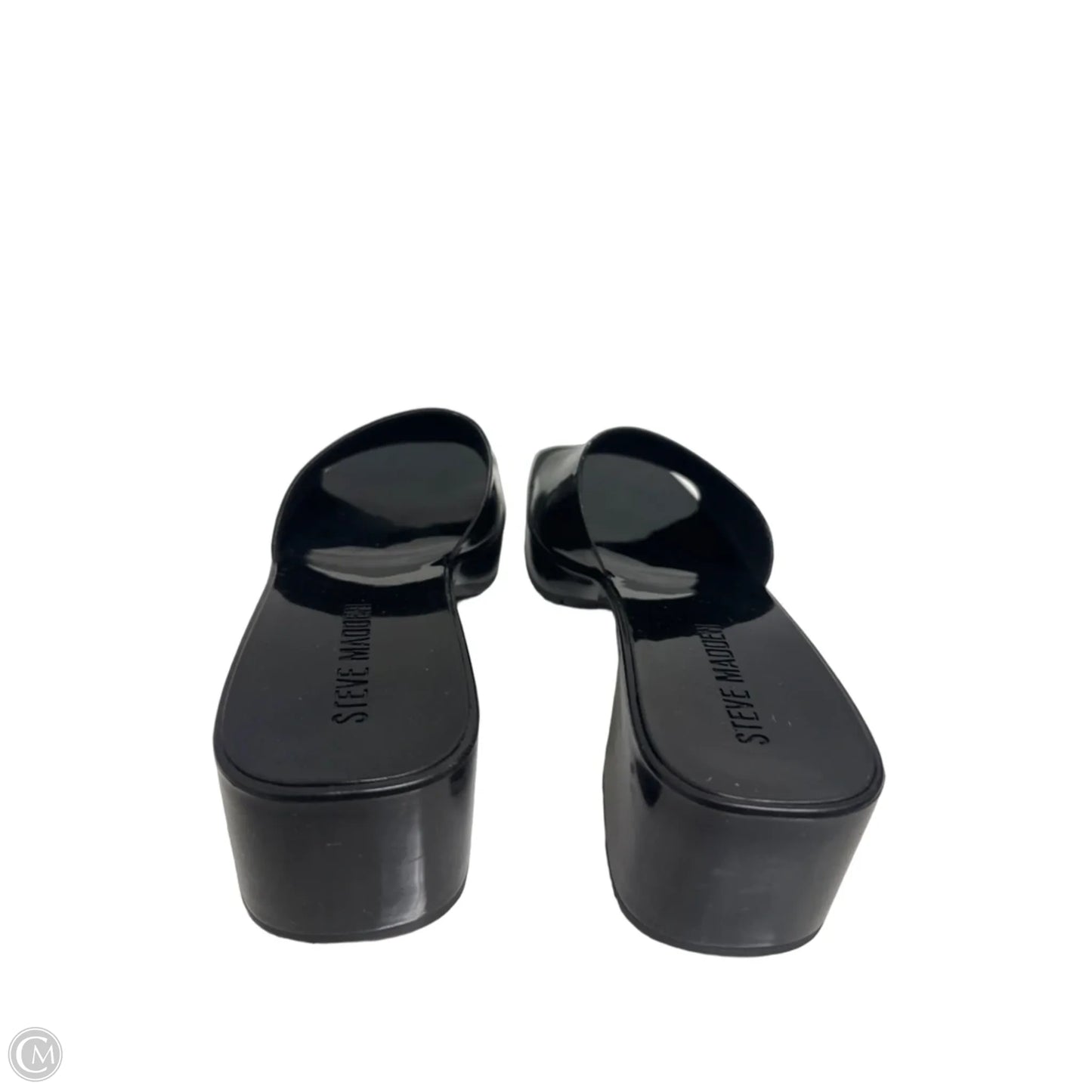 Sandals Heels Block By Steve Madden In Black, Size: 8