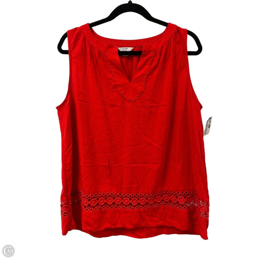 Top Sleeveless By Crown And Ivy In Red, Size: L