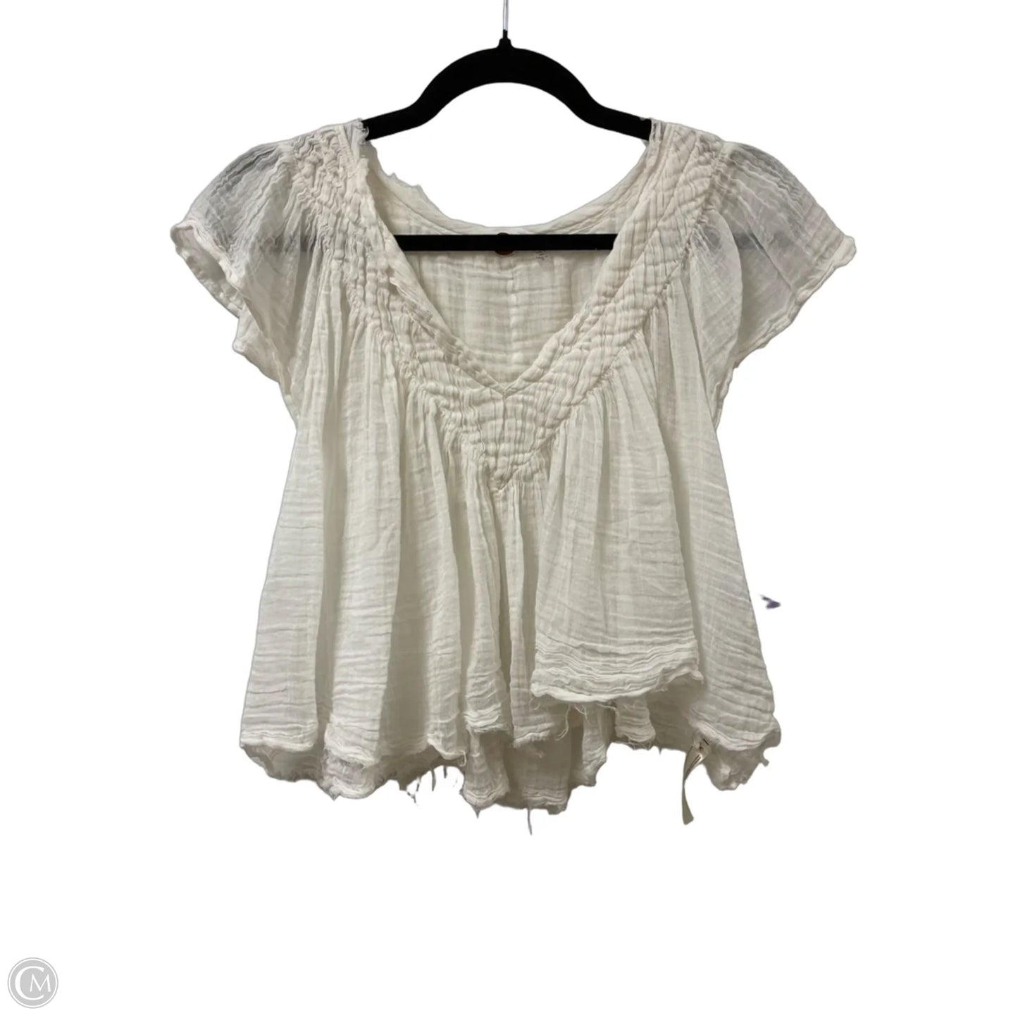 Top Short Sleeve By Free People In White, Size: M