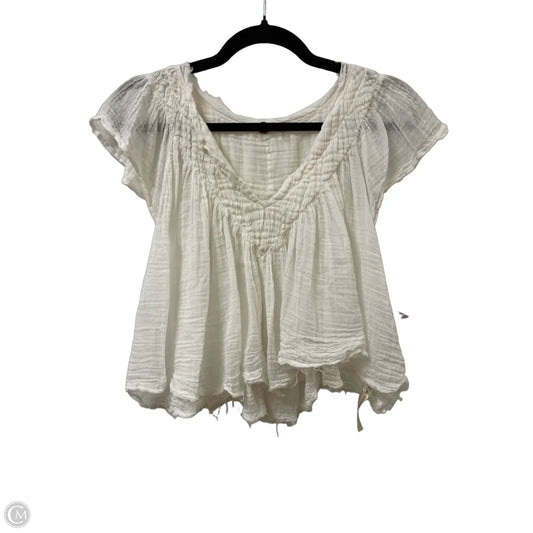 Top Short Sleeve By Free People In White, Size: M