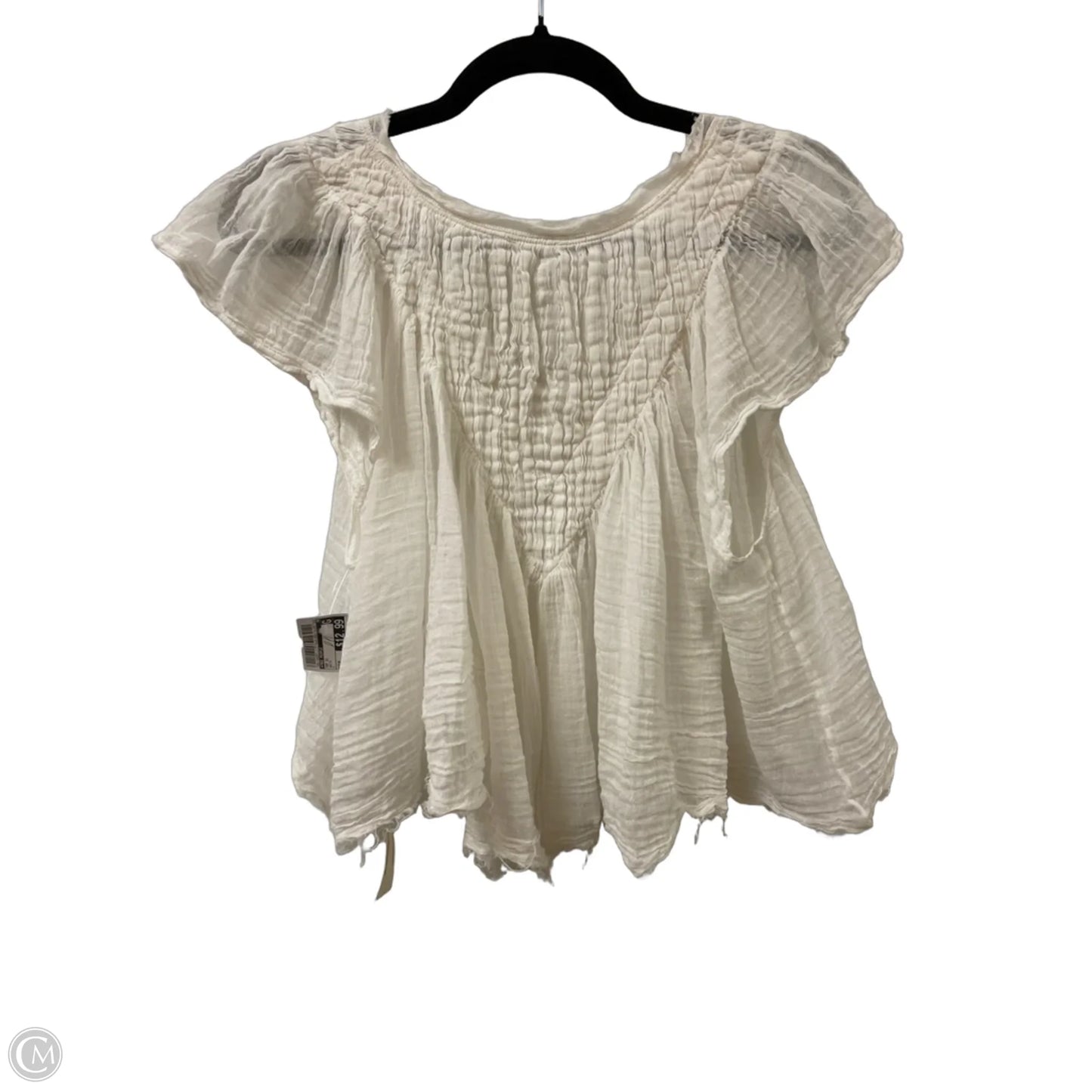 Top Short Sleeve By Free People In White, Size: M