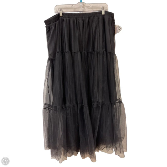 Skirt Midi By Torrid In Black, Size: 22