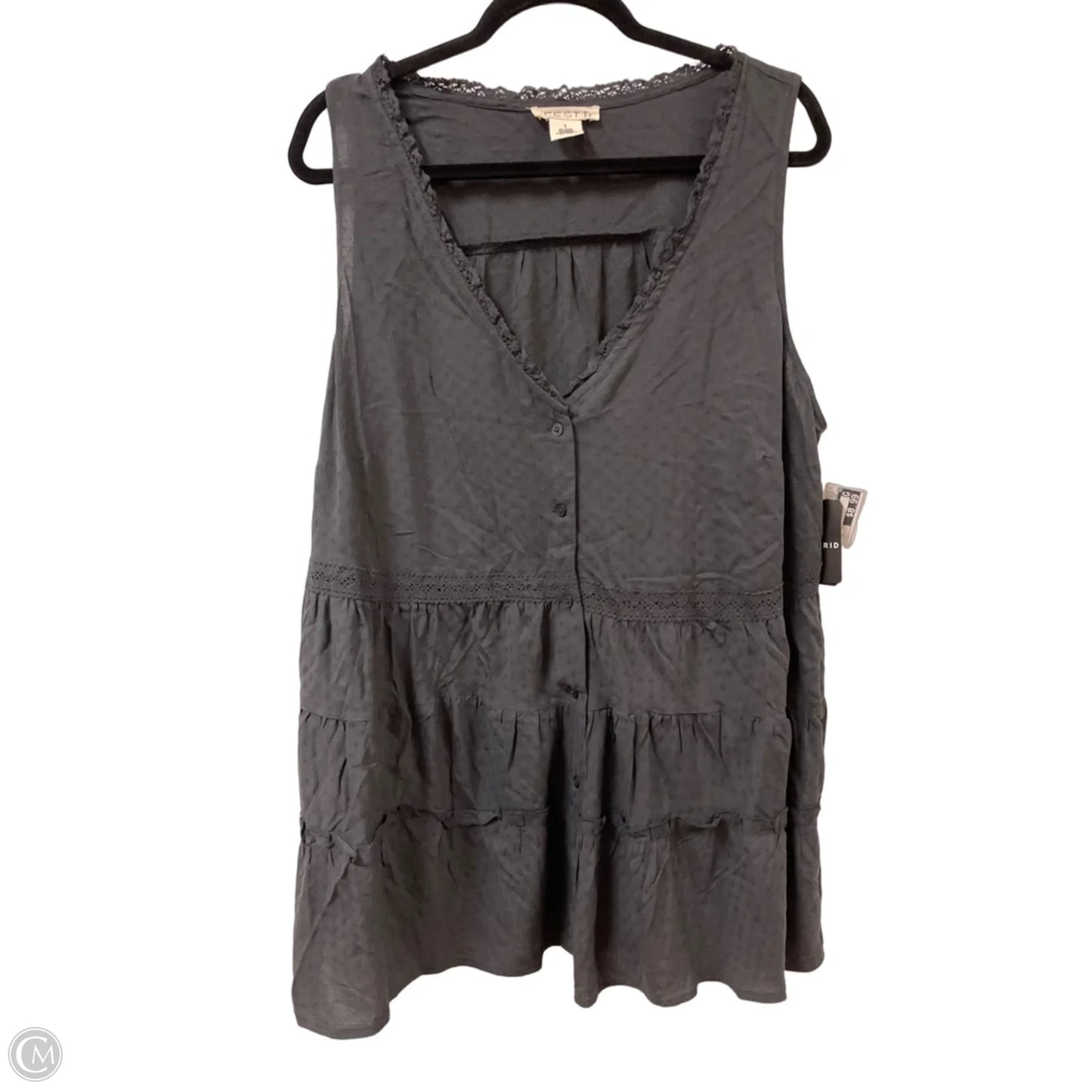 Top Sleeveless By Torrid In Grey, Size: 1x