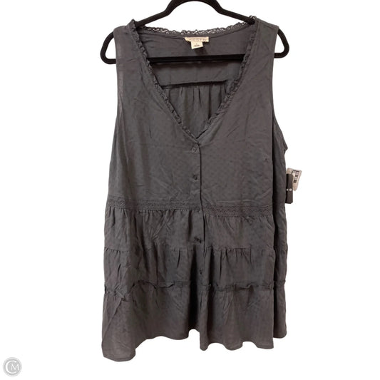 Top Sleeveless By Torrid In Grey, Size: 1x