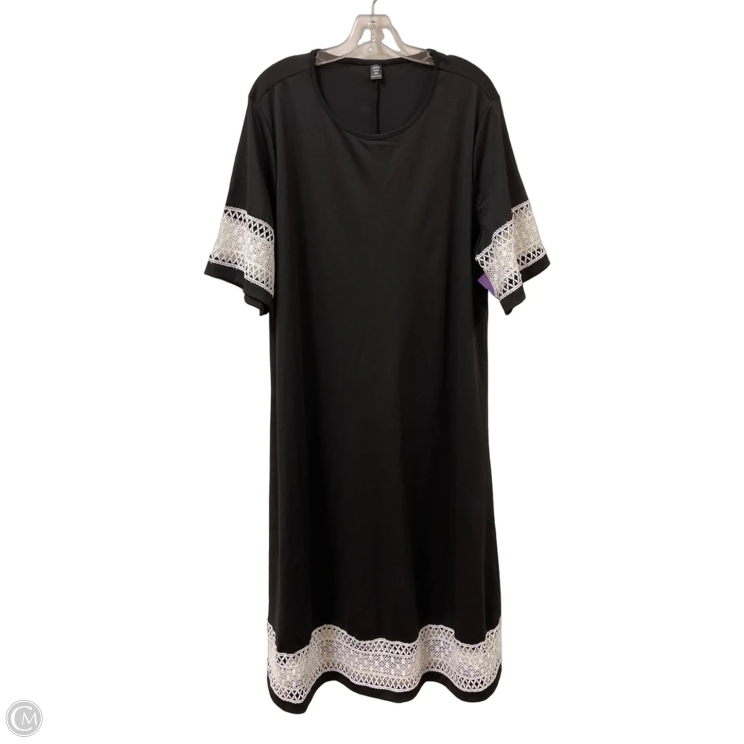 Dress Casual Midi By Shein In Black & White, Size: 2x