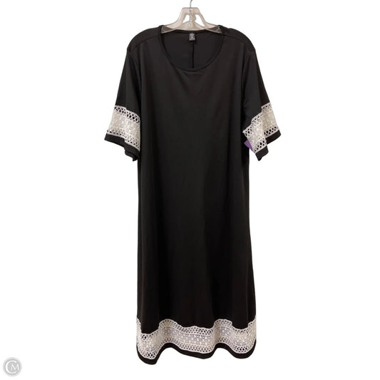 Dress Casual Midi By Shein In Black & White, Size: 2x