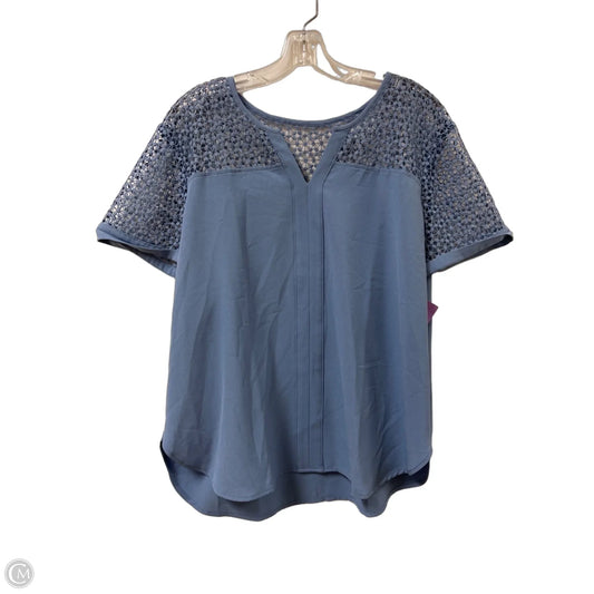 Top Short Sleeve By Ann Taylor In Blue, Size: Xl
