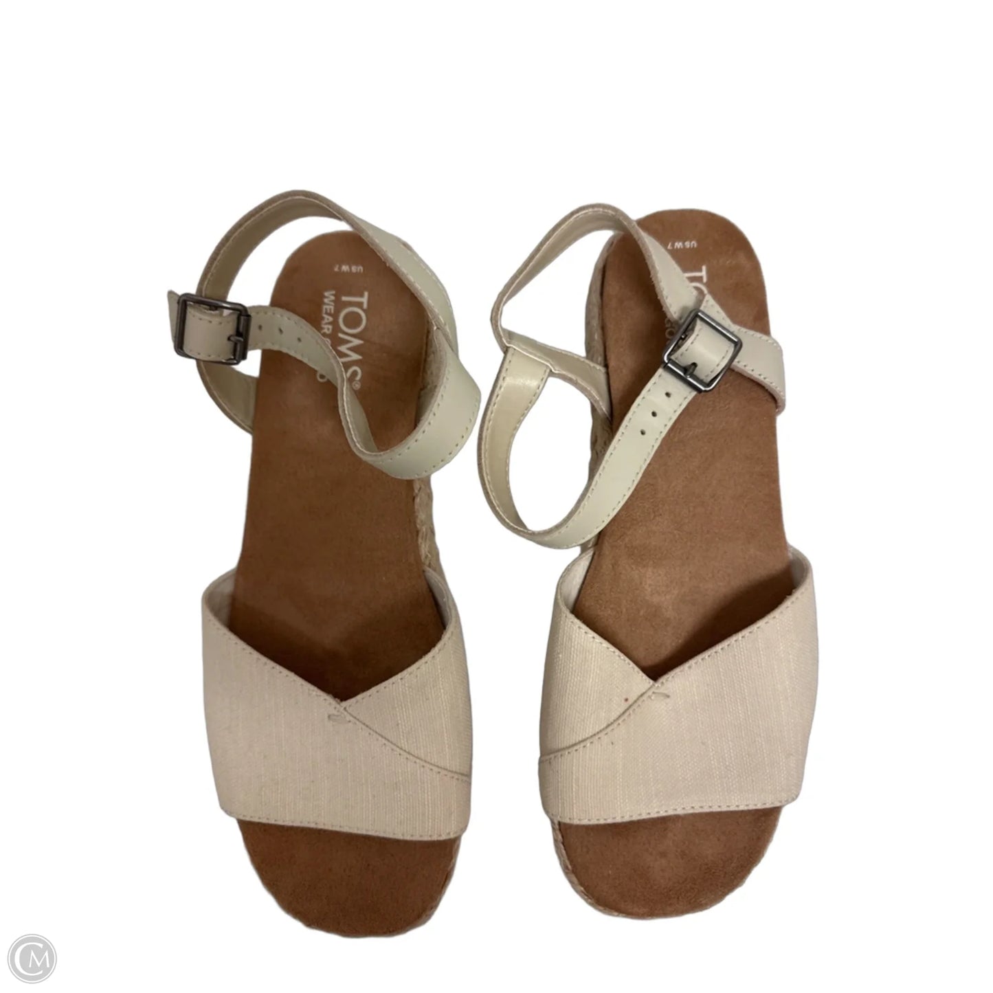 Sandals Flats By Toms In Cream, Size: 7