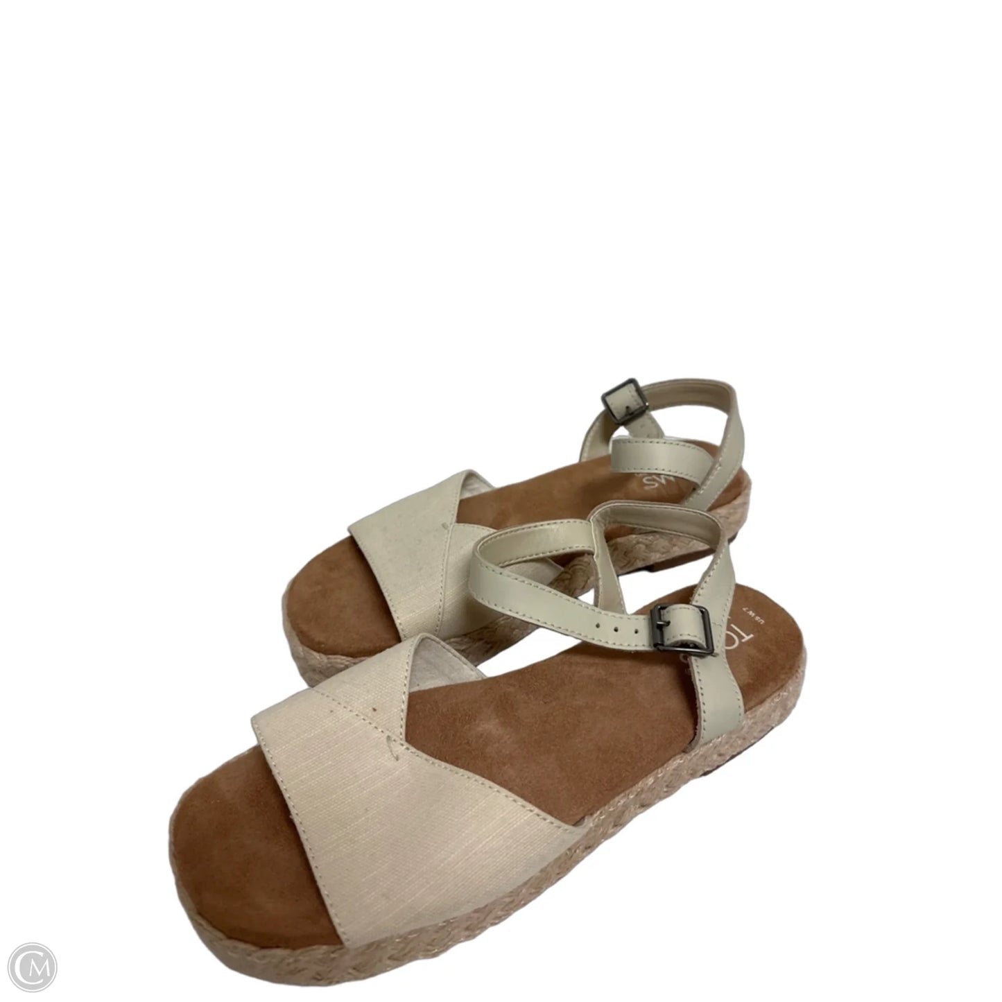 Sandals Flats By Toms In Cream, Size: 7