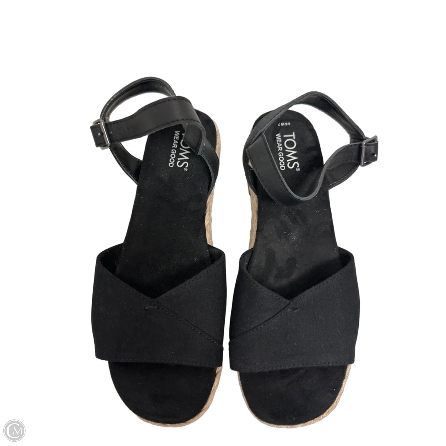 Sandals Flats By Toms In Black, Size: 7
