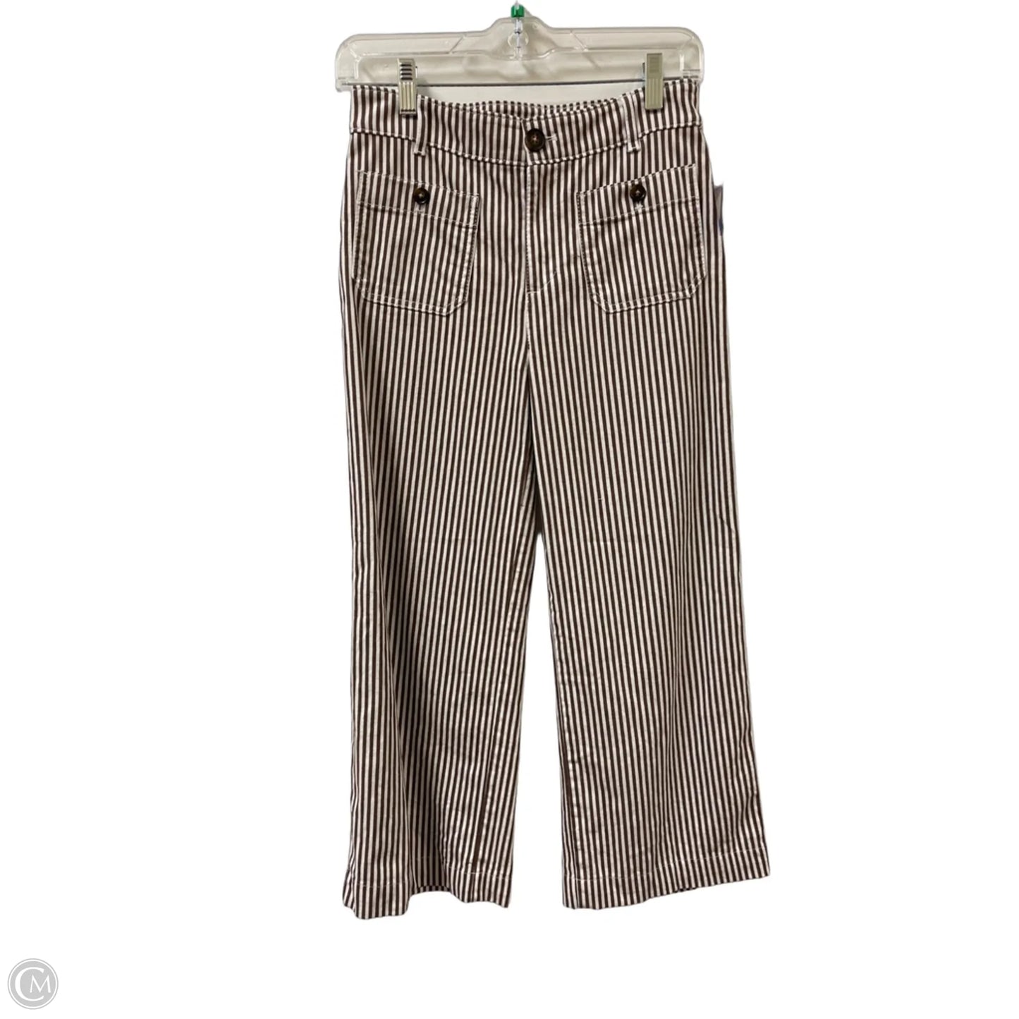 Pants Wide Leg By Loft In Brown & White, Size: 0p