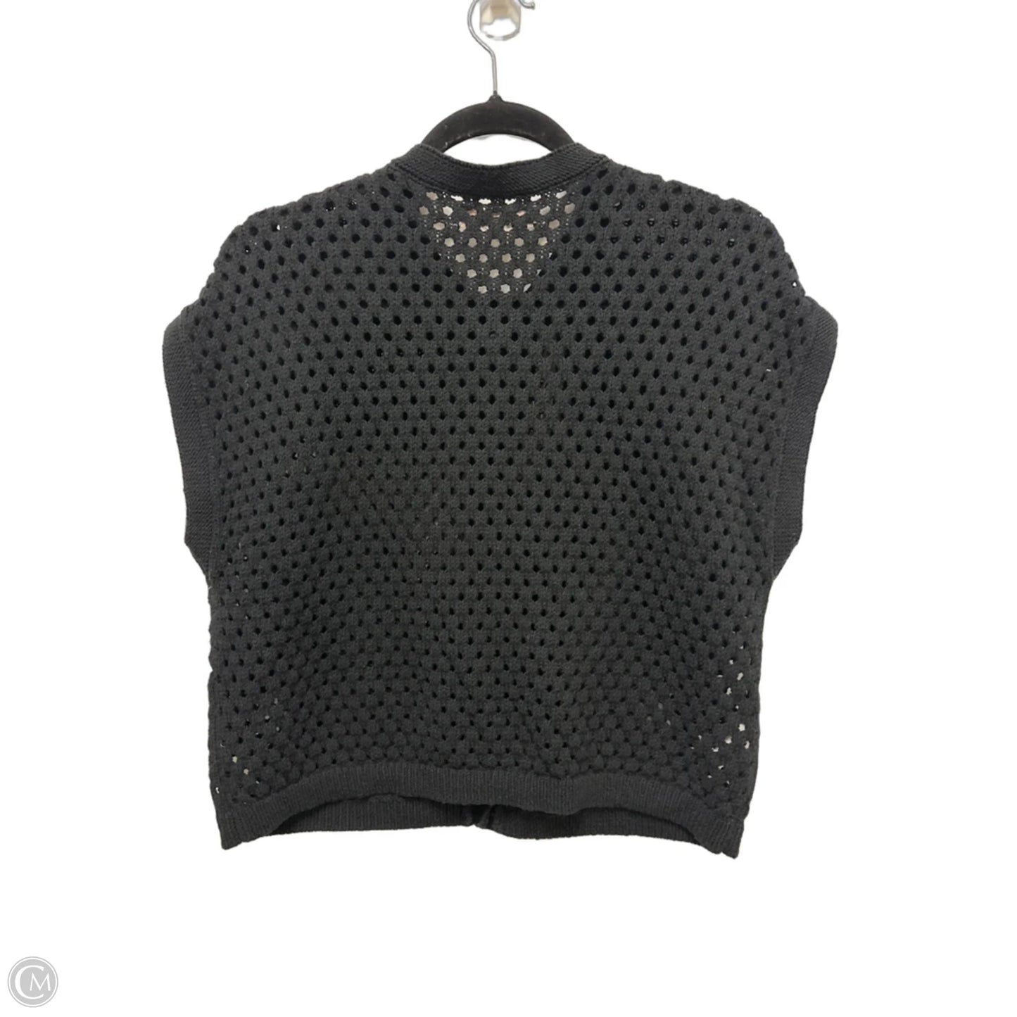 Sweater Short Sleeve By Loft In Black, Size: S