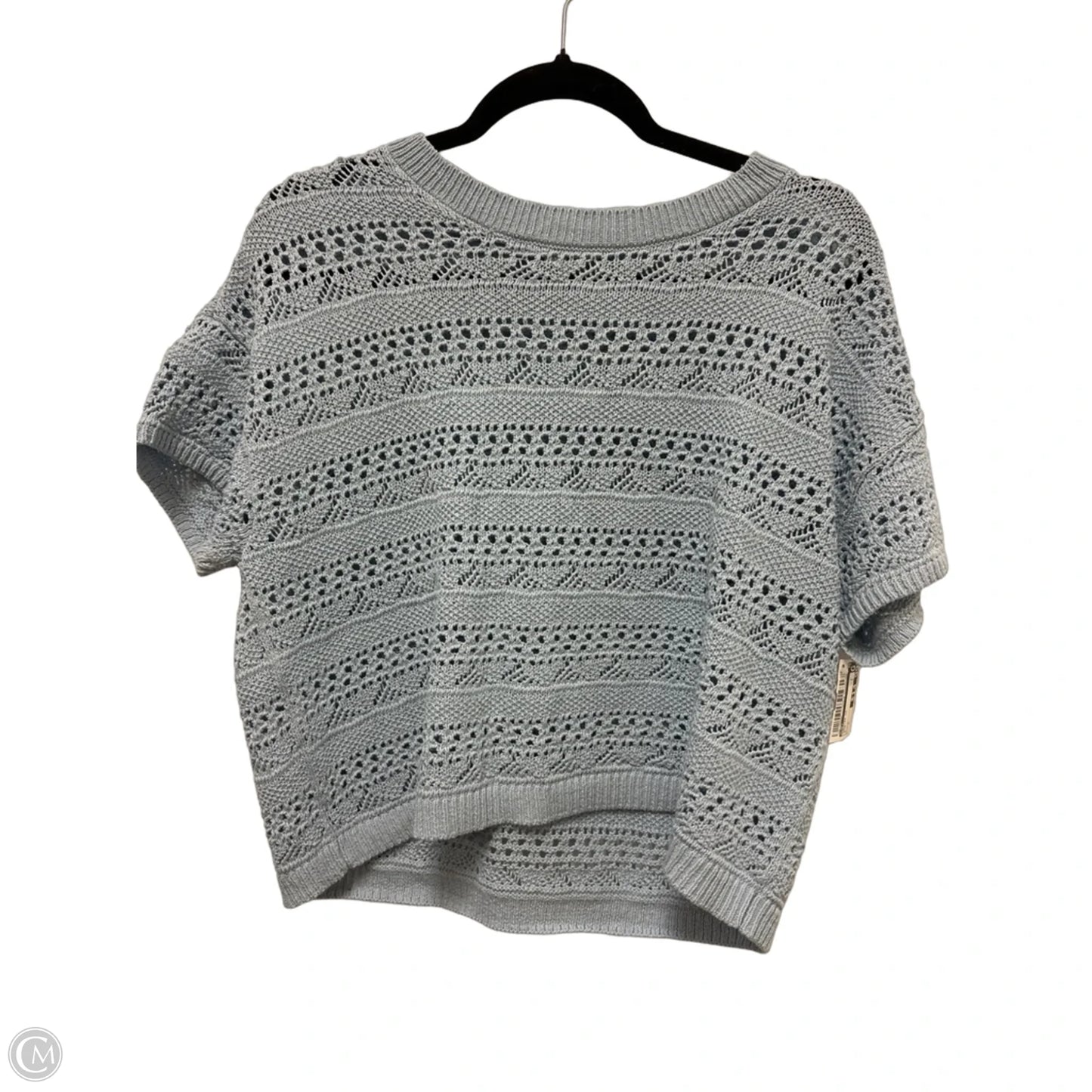 Sweater Short Sleeve By Loft In Blue, Size: S