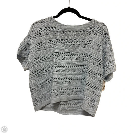 Sweater Short Sleeve By Loft In Blue, Size: S