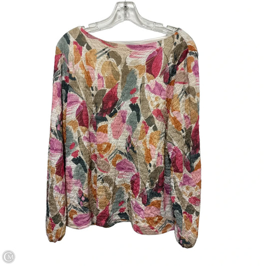 Top Long Sleeve By Chicos In Multi-colored, Size: Xl