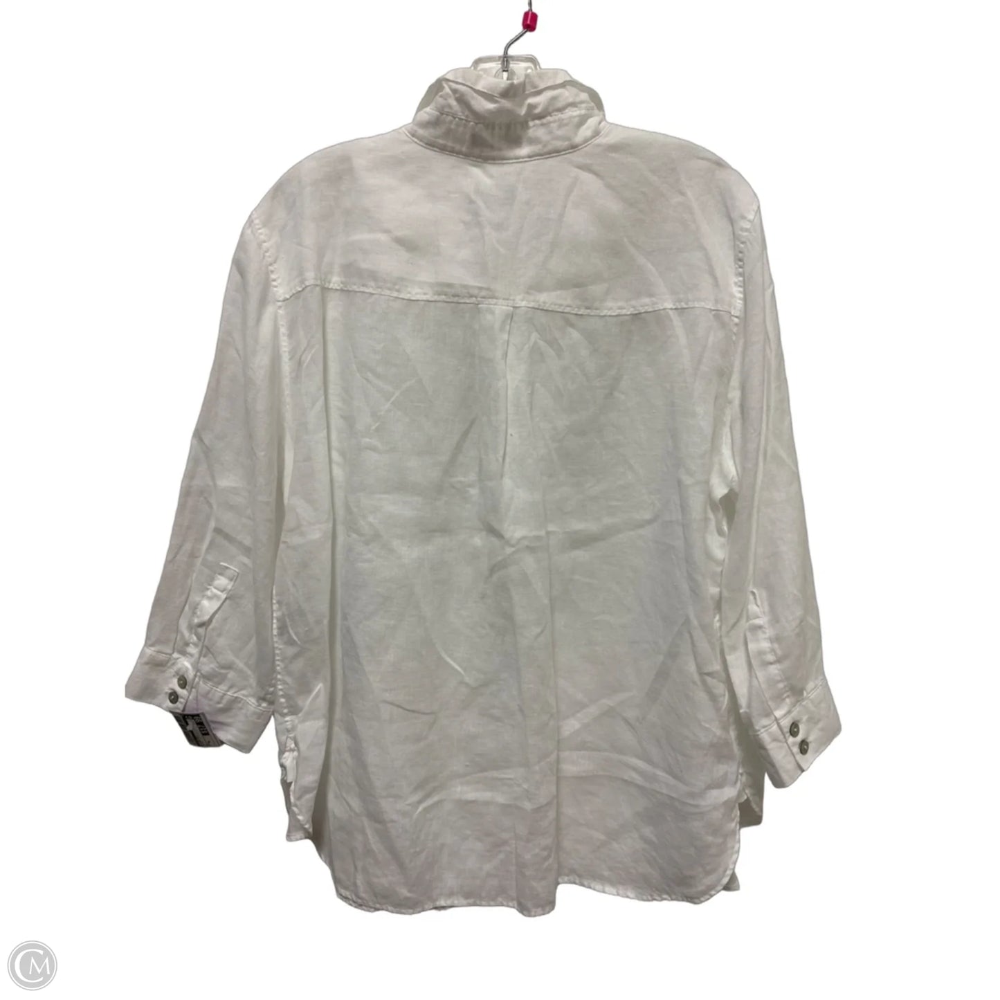 Blouse Long Sleeve By Chicos In White, Size: Xl