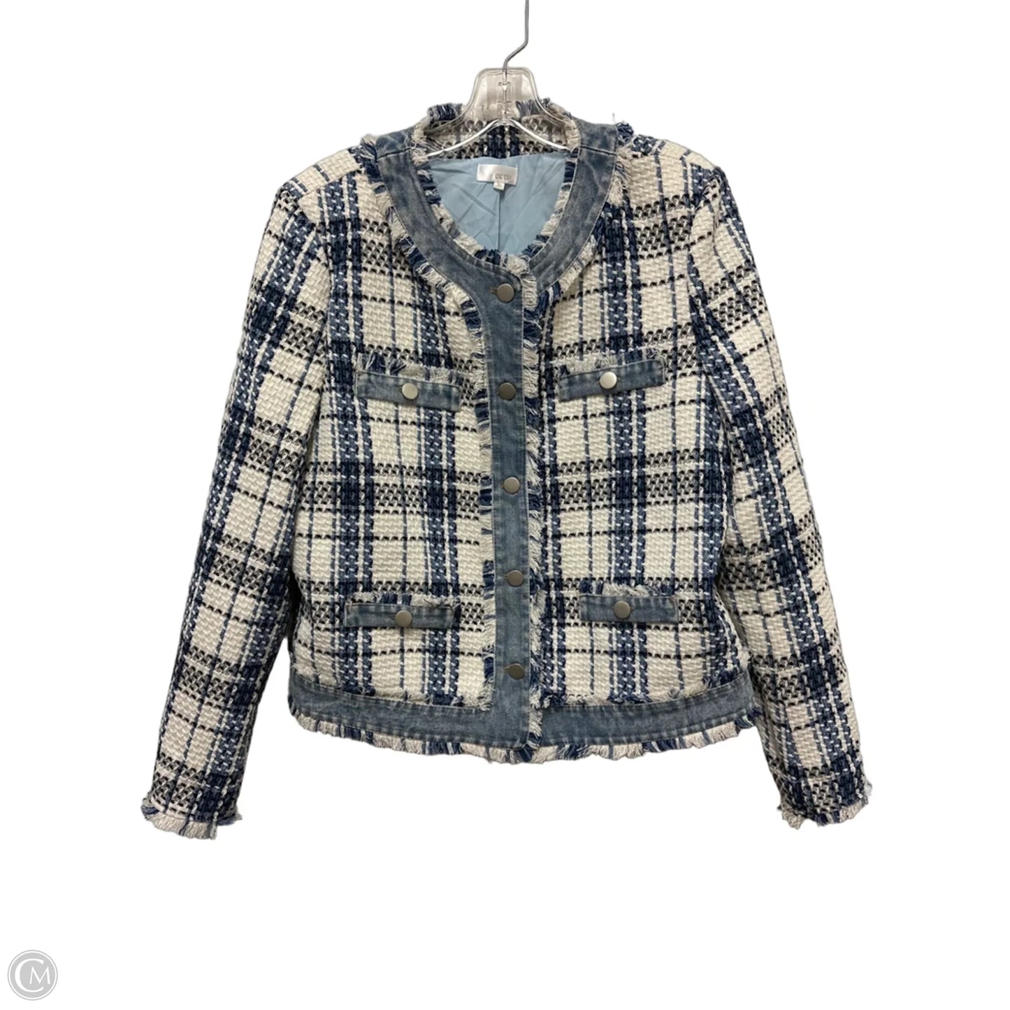 Jacket Other By Ecru In Blue & White, Size: Xl