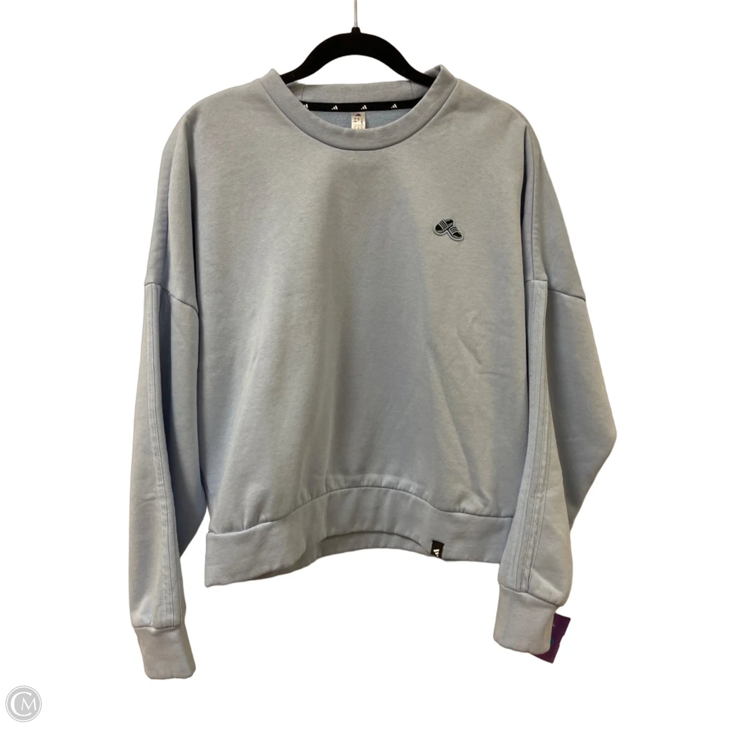 Athletic Sweatshirt Crewneck By Adidas In Blue, Size: S