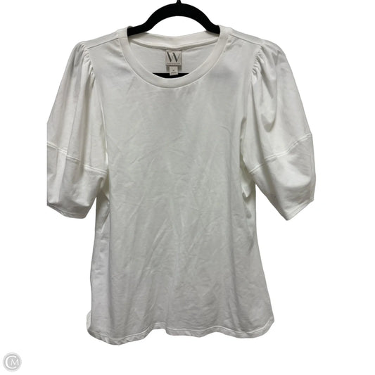 Top Short Sleeve By Worthington In White, Size: M