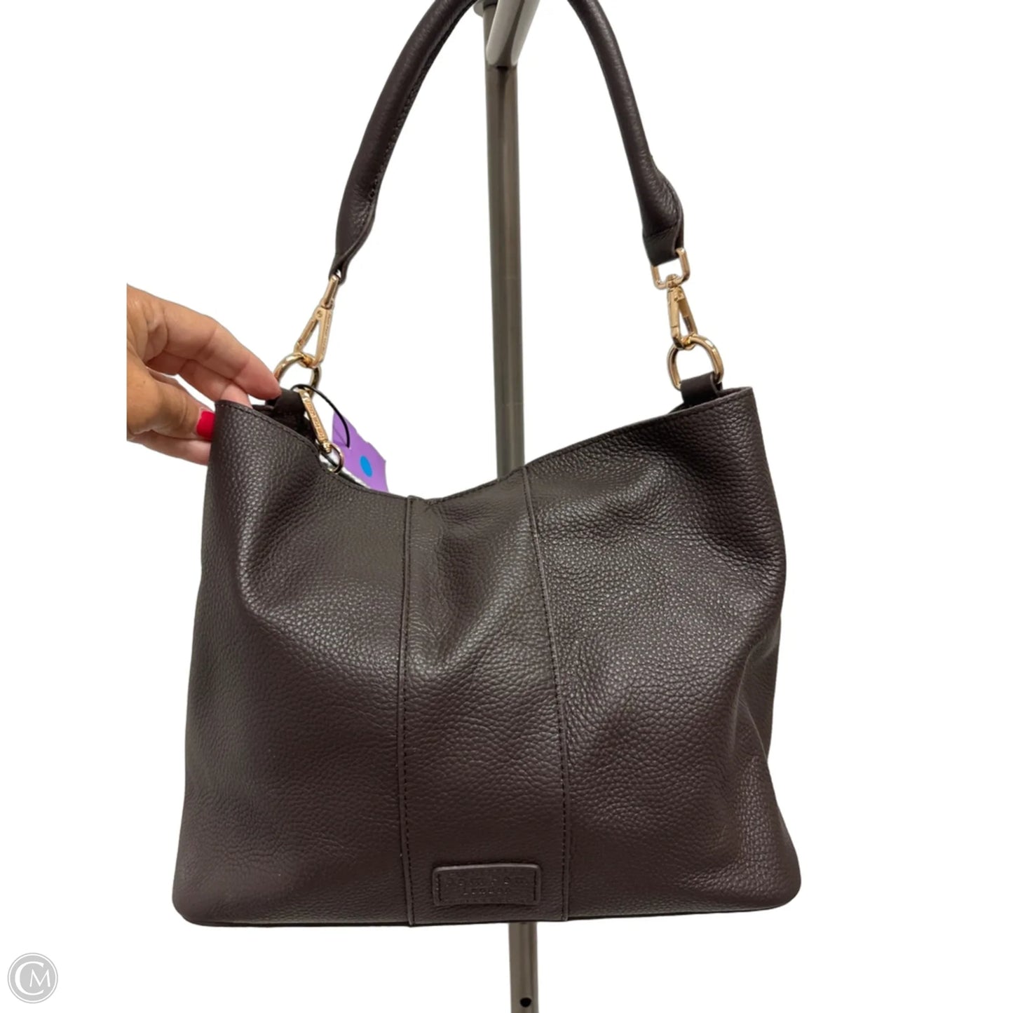 Handbag Leather By Clothes Mentor, Size: Medium