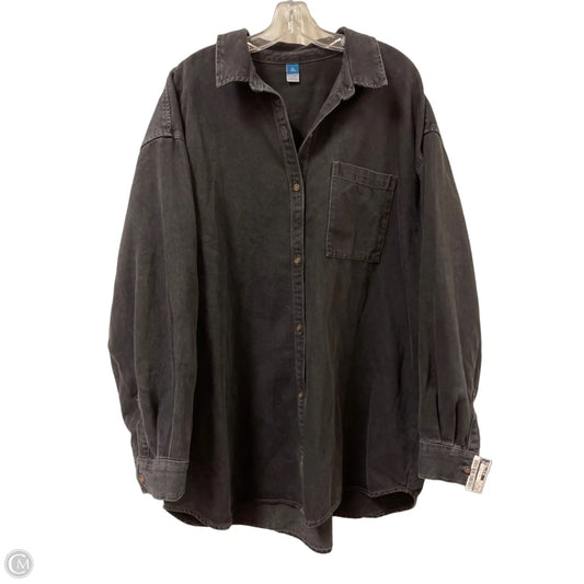 Tunic Long Sleeve By Old Navy In Grey Denim, Size: Xl