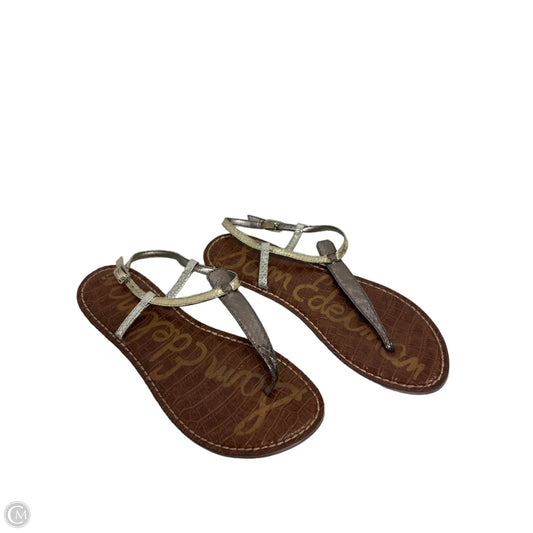 Sandals Flats By Sam Edelman In Gold & Silver, Size: 8