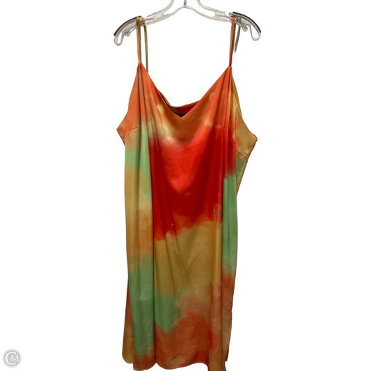 Dress Casual Maxi By Eloquii In Green & Red, Size: 4x