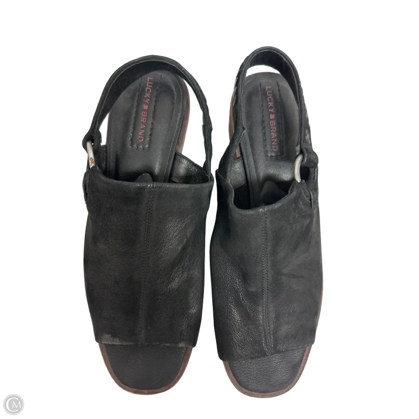 Sandals Heels Block By Lucky Brand In Black, Size: 8.5