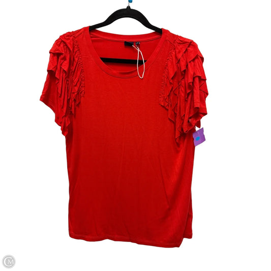 Top Short Sleeve By Kaari Blue In Red, Size: M