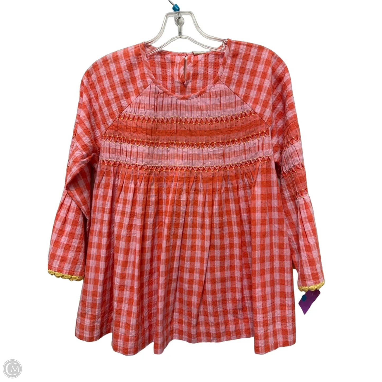 Top Long Sleeve By Ivy Jane In Orange & Pink, Size: Xs