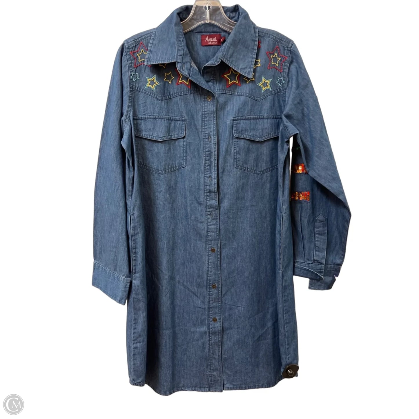 Dress Casual Short By Clothes Mentor In Blue Denim, Size: S