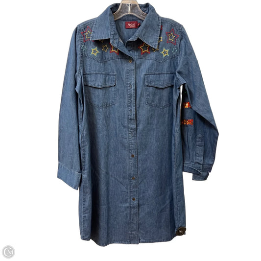 Dress Casual Short By Clothes Mentor In Blue Denim, Size: S