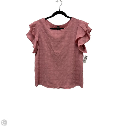 Top Short Sleeve By Emery Rose In Pink, Size: M
