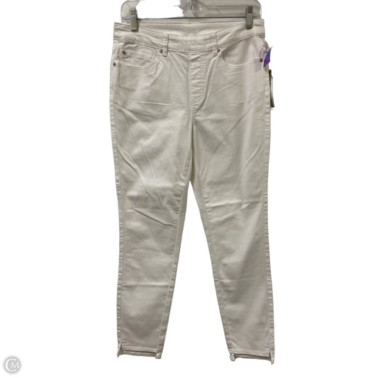 Jeans Skinny By Tribal In White Denim, Size: 4
