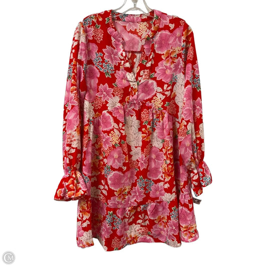 Dress Casual Short By Clothes Mentor In Pink & Red, Size: S