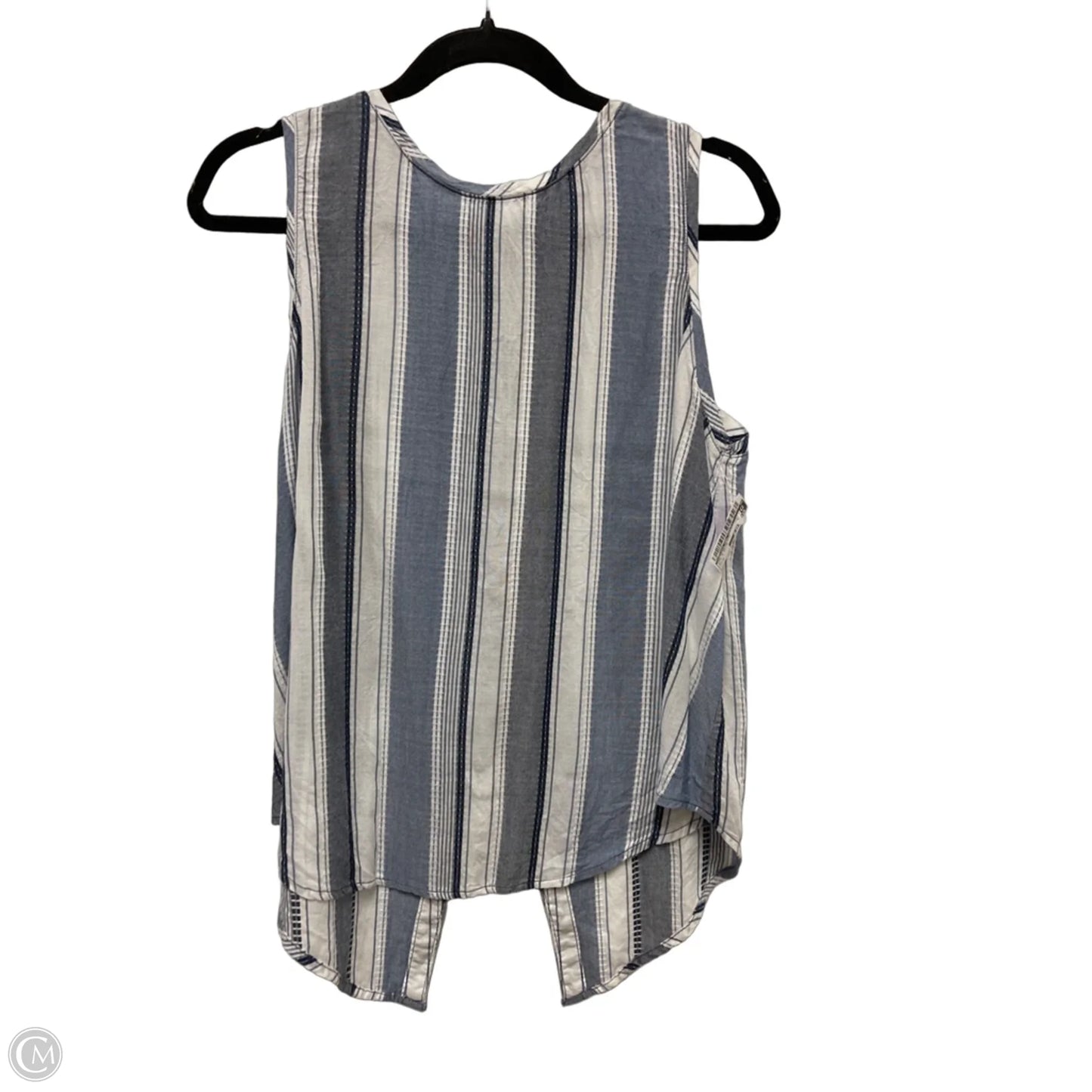 Top Sleeveless By Chelsea And Violet In Blue & White, Size: M
