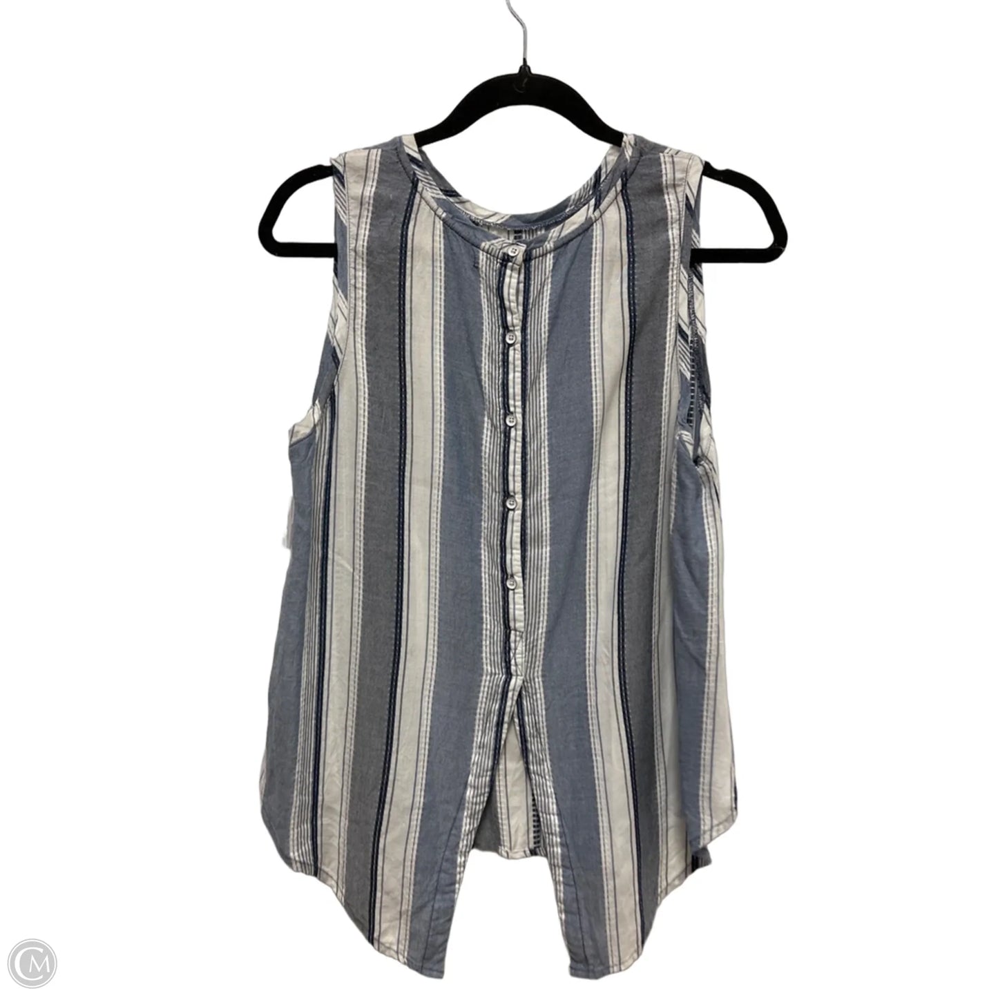 Top Sleeveless By Chelsea And Violet In Blue & White, Size: M