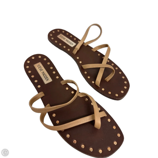 Sandals Flats By Steve Madden In Cream, Size: 7.5