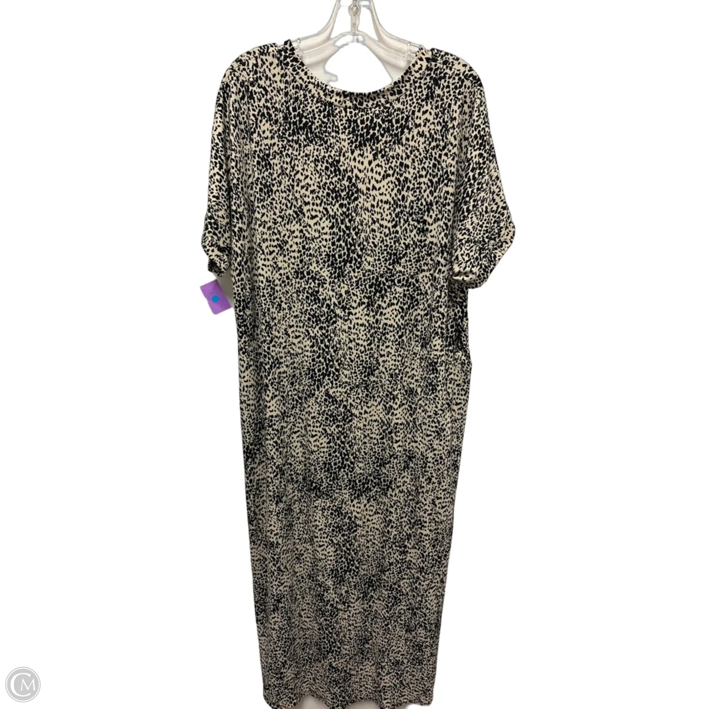 Dress Casual Maxi By Bombom In Black & Cream, Size: L