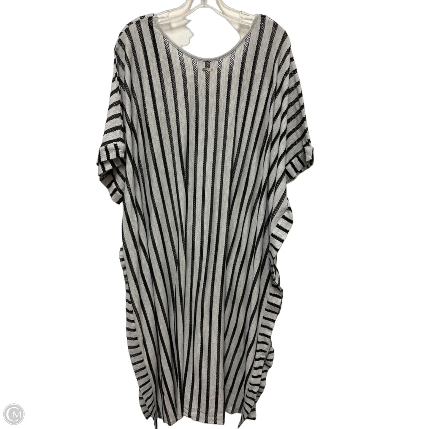 Swimwear Cover-up By Calvin Klein In Black & Grey, Size: Osfm