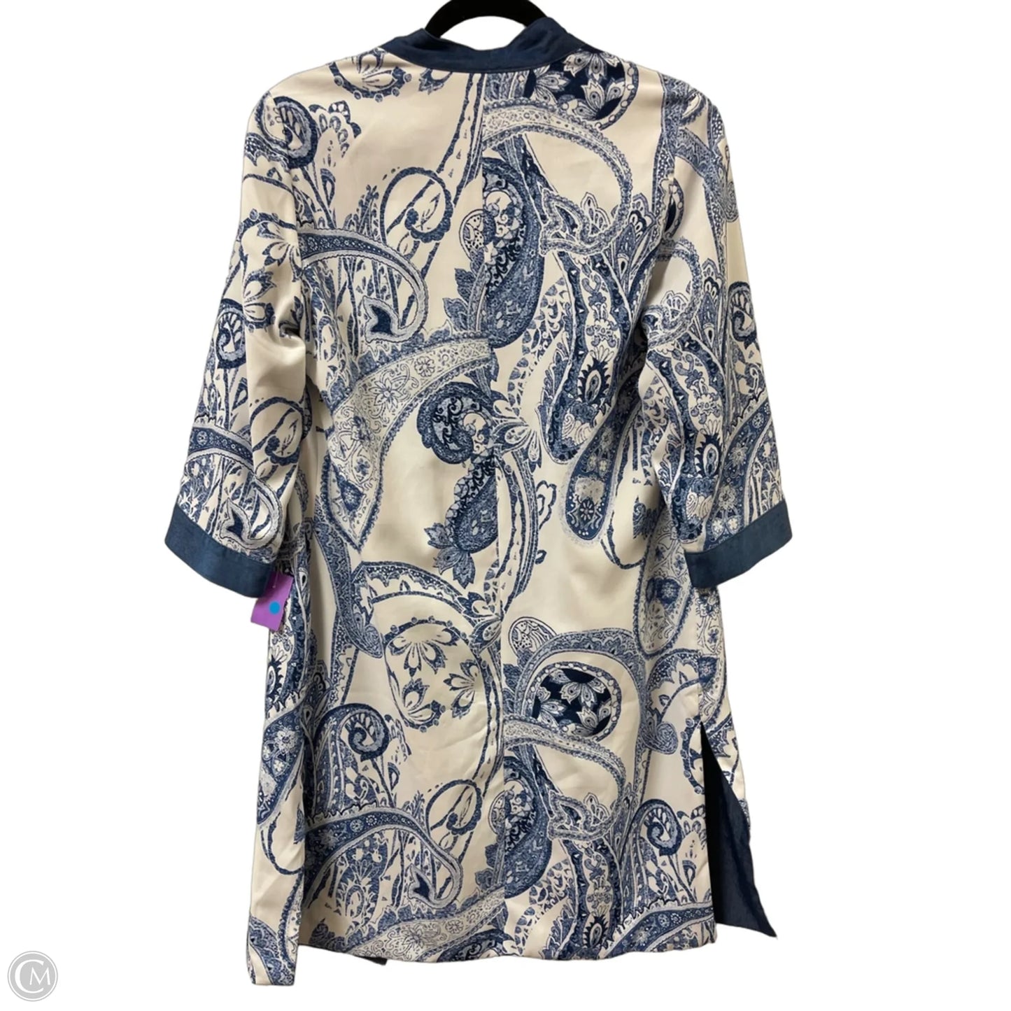 Kimono By Chicos In Blue & White, Size: S