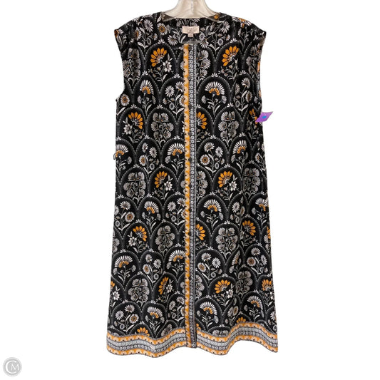Dress Casual Midi By Loft In Black & Yellow, Size: Sp
