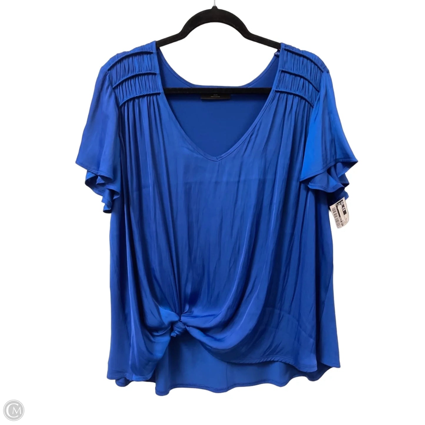 Top Short Sleeve By Lane Bryant In Blue, Size: Xl