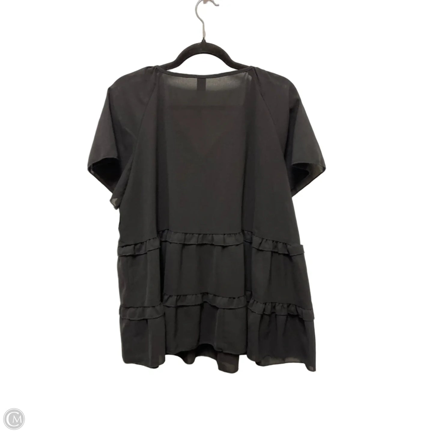 Top Short Sleeve By Clothes Mentor In Black, Size: Xl