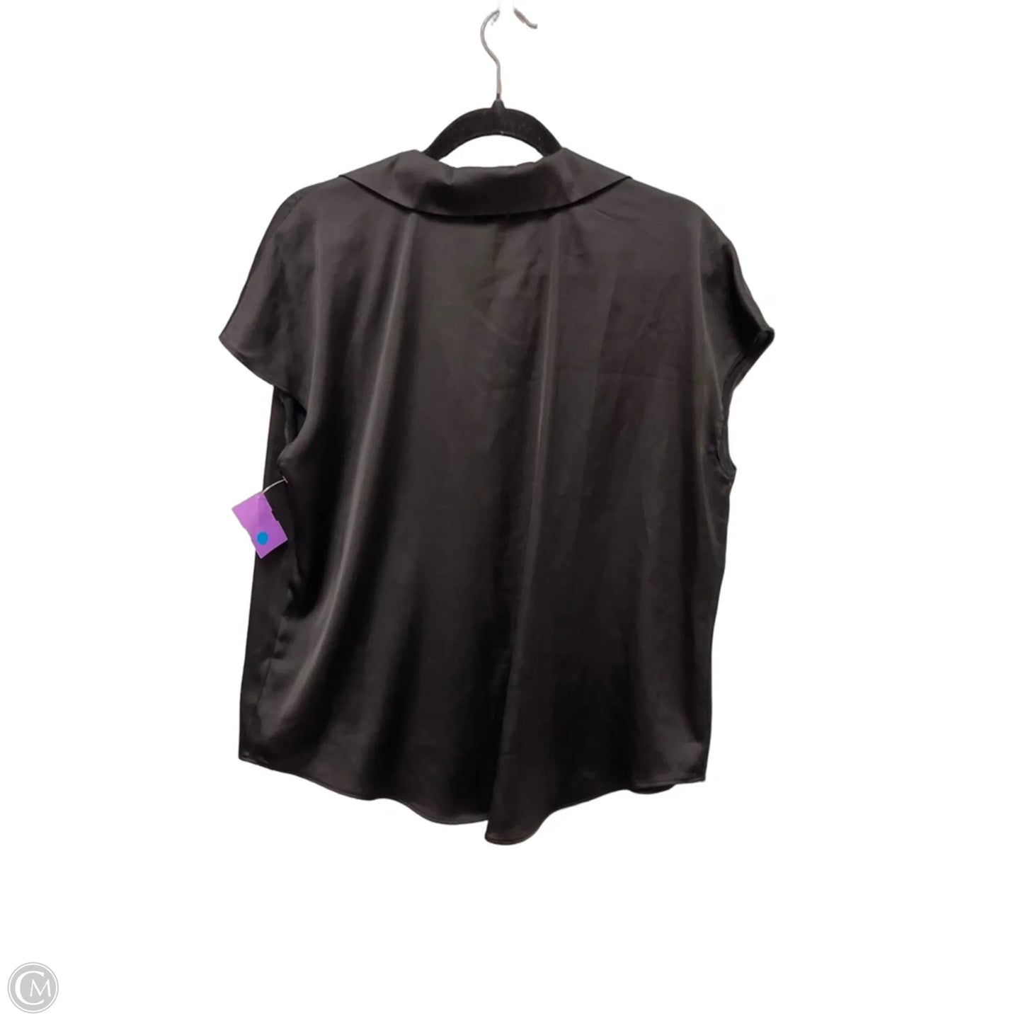 Blouse Short Sleeve By Worthington In Black, Size: M