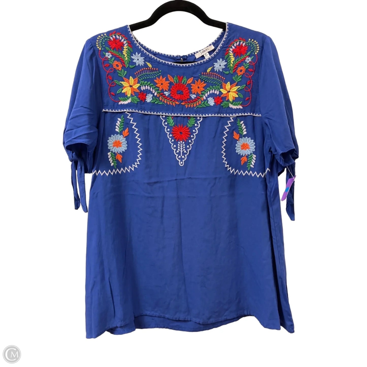Top Short Sleeve By Jodifl In Blue, Size: M